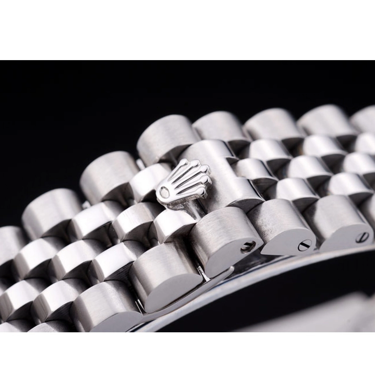 Aaa replica Rolex Datejust Diamonds Silver 7455 Ribbed Bezel Dial 0820